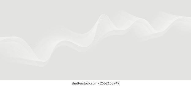 Abstract background with dynamic wavy lines, Digital future technology concept background, vector illustration