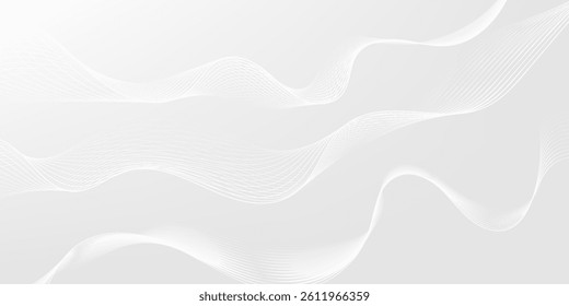 Abstract background with dynamic wavy lines, Digital future technology concept background, vector illustration