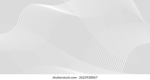 Abstract background with dynamic wavy lines, Digital future technology concept background, vector illustration