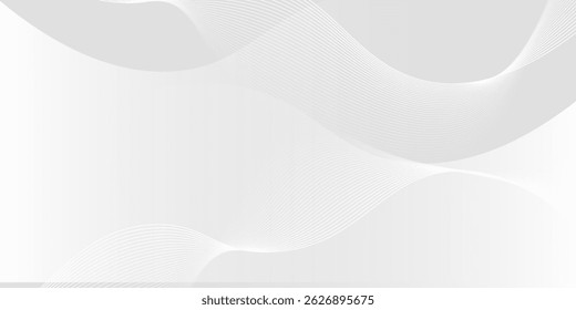 Fundo abstrato com linhas onduladas dinâmicas, Fundo de conceito de tecnologia futura digital, ilustração vetorial