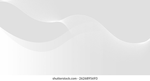 Fundo abstrato com linhas onduladas dinâmicas, Fundo de conceito de tecnologia futura digital, ilustração vetorial
