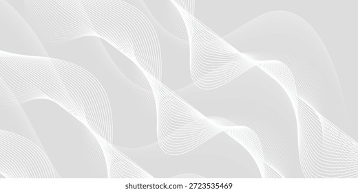 Abstrakter Hintergrund mit dynamischen Wellenlinien, Digitaler Zukunftstechnologie-Hintergrund, Vektorgrafik
