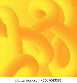 Abstract Background with Dynamic Yellow Gradient Line Shapes. Vector Geometric Pattern with Squiggle Gradient Elements.