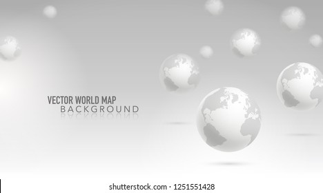 Abstract background.The earth is suspended on gray background.Vector Illustration.
