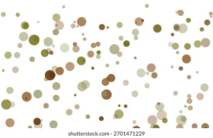 Abstract Background of Earth Tone Circles Floating on a White Canvas