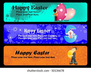 abstract background with easter day banner illustration