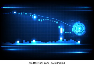 abstract background of economy crisis down stock market graph