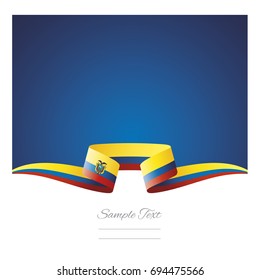 Abstract background Ecuador flag ribbon