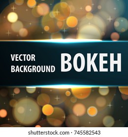 Abstract background with the effect of blurred lights, banner, brochure, greeting card for congratulations vector illustration
