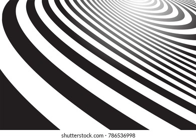 Abstract background. Effect of movement, speed and perspective. Vector art.