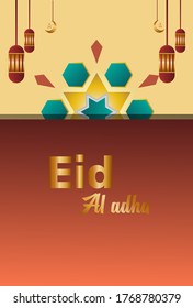 abstract background eid al adha greeting card eps 10 vector