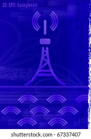 Abstract background with Eiffel tower. 10 EPS vector illustration.