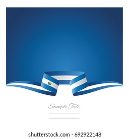 Abstract background El Salvador flag ribbon