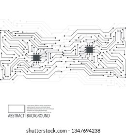 Abstract background of electronic board. Motherboard. Vector.