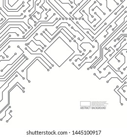 Abstract background of electronic board. Motherboard Connect Vector