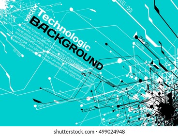 Abstract background electronic circuits hi-tech industrial
