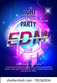 Abstract Background Electronic Dj Music Party Design Poster Vector