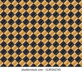 Abstract Background, Elegant Black And Golden Color, Square Pattern, Modern abstract design, Majestic Gradient Color, Vector Illustration