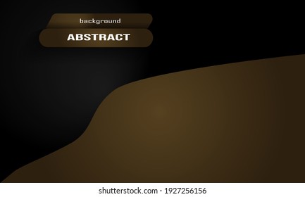 Abstract background with an elegant blend of dark and gold colors and a text placeholder on the top left for the background ad