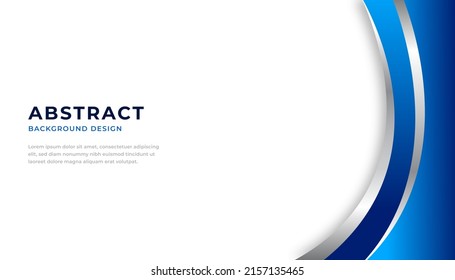 Fondo abstracto con forma de curva azul elegante. Vector Eps10