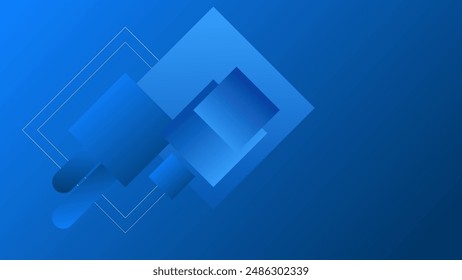 ABSTRAKTER HINTERGRUND ELEGANTES BLAUES GEFÄLLE GLATTES FLÜSSIGES BUNTES DESIGN MIT GEOMETRISCHEN FORMEN VEKTORGRAFIK VORLAGE GUT FÜR MODERNE WEBSITE, BILDSCHIRMHINTERGRUND, ABDECKUNGSDESIGN 