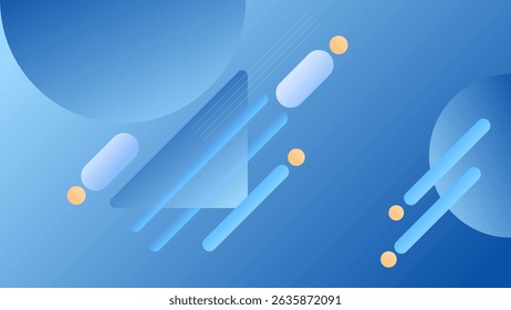 ABSTRACT BACKGROUND ELEGANT BLUE GRADIENT SMOOTH LIQUID COLORFUL DESIGN WITH CIRCLE TRIANGLE GEOMETRIC SHAPES VECTOR TEMPLATE GOOD FOR MODERN WEBSITE, WALLPAPER, COVER DESIGN 