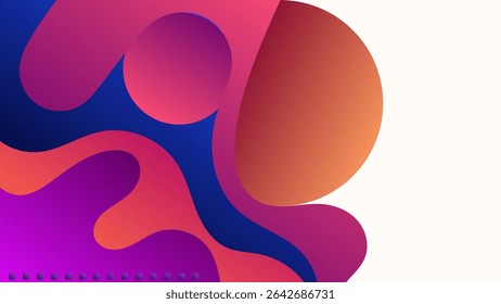 ABSTRAKTER HINTERGRUND ELEGANT BLAU ROSA PURPLE ORANGEFARBENES FARBVERSCHIEDENES MASCHENMASCHINE FLÜSSIG BUNT MIT HANDGEZEICHNETEN FORMEN DESIGN VEKTORVORLAGE GUT FÜR MODERNE WEBSITE, TAPETE, DECKDESIGN 