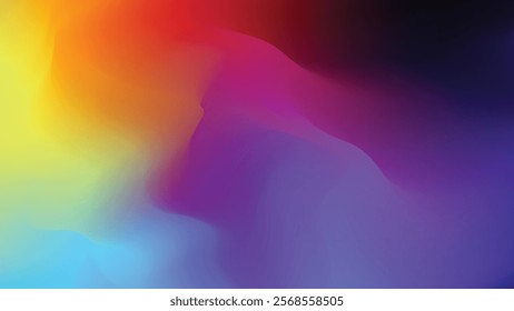 abstract background with elegant blue, red, yellow, purple and black gradations	