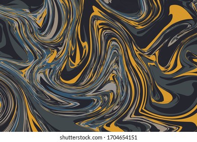 Abstract  Background - Elegant Dark Navy Gold Wave Marble Pattern Fits For : Wall Art, Background, Wallpaper, Decoration, Simple Elegant and Luxury Prints Material
