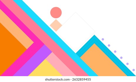ABSTRACT BACKGROUND ELEGANT FLAT COLORFUL WITH TRIANGLE GEOMETRIC SHAPES TEMPLATE DESIGN VECTOR  