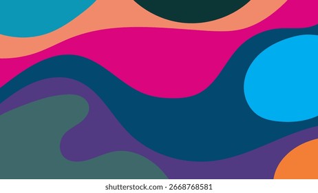 FONDO Abstractas ELEGANTE PLANO PÚRPURA NARANJA AZUL COLOR LISO CON FORMAS ORGÁNICAS DIBUJADAS A MANO DISEÑO PLANTILLA DE VECTOR BUENO PARA EL SITIO WEB MODERNO, FONDO DE PANTALLA, DISEÑO DE CUBIERTA 