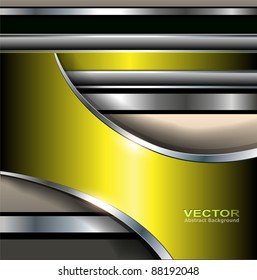 Abstract background elegant gold metallic, vector illustration.