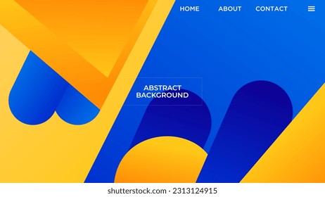 ABSTRACT BACKGROUND ELEGANT GRADIENT BLUE YELLOW SMOOTH COLOR DESIGN VECTOR TEMPLATE GOOD FOR MODERN WEBSITE, WALLPAPER, COVER DESIGN 