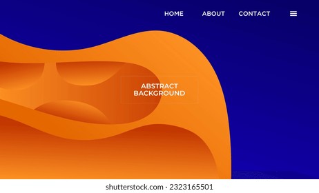 ABSTRACT BACKGROUND ELEGANT GRADIENT BLUE ORANGE SMOOTH COLOR DESIGN VECTOR TEMPLATE GOOD FOR MODERN WEBSITE, WALLPAPER, COVER DESIGN 