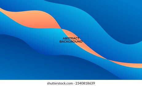 ABSTRACT BACKGROUND ELEGANT GRADIENT BLUE ORANGE SMOOTH COLOR DESIGN VECTOR TEMPLATE GOOD FOR MODERN WEBSITE, WALLPAPER, COVER DESIGN 
