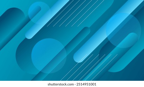 ABSTRACT BACKGROUND ELEGANT GRADIENT BLUE SMOOTH LIQUID COLORFUL DESIGN WITH GEOMETRIC SHAPES VECTOR TEMPLATE GOOD FOR MODERN WEBSITE, WALLPAPER, COVER DESIGN 