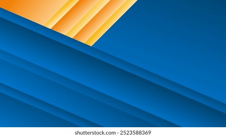 ABSTRAKTER HINTERGRUND ELEGANTER FARBVERLAUF BLAU ORANGE GLATT FLÜSSIG BUNTES DESIGN MIT GEOMETRISCHEN FORMEN VEKTORVORLAGE GUT FÜR MODERNE WEBSITE, TAPETE, DECKENDESIGN 