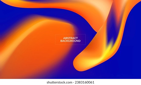 ABSTRACT BACKGROUND ELEGANT GRADIENT MESH BLUE ORANGE SMOOTH LIQUID COLOR DESIGN VECTOR TEMPLATE GOOD FOR MODERN WEBSITE, WALLPAPER, COVER DESIGN 