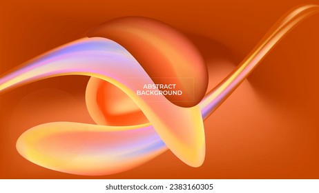 ABSTRACT BACKGROUND ELEGANT GRADIENT MESH ORANGE SMOOTH LIQUID COLOR DESIGN VECTOR TEMPLATE GOOD FOR MODERN WEBSITE, WALLPAPER, COVER DESIGN 