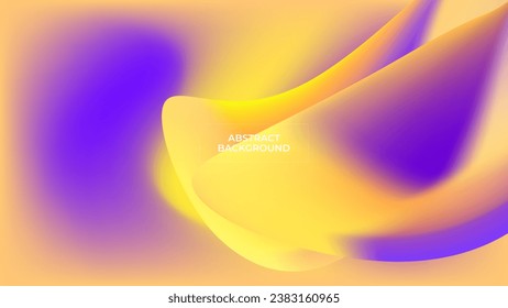 ABSTRACT BACKGROUND ELEGANT GRADIENT MESH YELLOW PUPRLE SMOOTH LIQUID COLOR DESIGN VECTOR TEMPLATE GOOD FOR MODERN WEBSITE, WALLPAPER, COVER DESIGN 