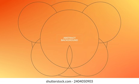 ABSTRACT BACKGROUND ELEGANT GRADIENT MESH ORANGE SMOOTH LIQUID COLORFUL WITH GEOMETRIC LINE CIRCLE DESIGN VECTOR TEMPLATE GOOD FOR MODERN WEBSITE, WALLPAPER, COVER DESIGN 