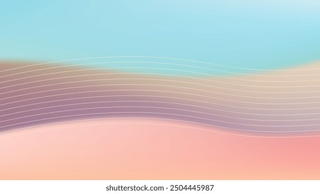 ABSTRACT BACKGROUND ELEGANT GRADIENT MESH SMOOTH LIQUID PASTEL COLORFUL WITH LINES DESIGN VECTOR TEMPLATE GOOD FOR MODERN WEBSITE, WALLPAPER, COVER DESIGN 