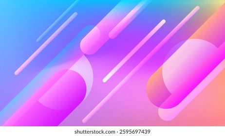 ABSTRACT BACKGROUND ELEGANT GRADIENT MESH WITH GEOMETRIC SHAPE SMOOTH COLOR DESIGN VECTOR TEMPLATE GOOD FOR MODERN WEBSITE, WALLPAPER, COVER DESIGN 
