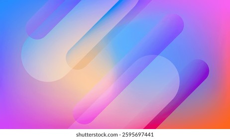 ABSTRACT BACKGROUND ELEGANT GRADIENT MESH WITH GEOMETRIC SHAPE SMOOTH COLOR DESIGN VECTOR TEMPLATE GOOD FOR MODERN WEBSITE, WALLPAPER, COVER DESIGN 