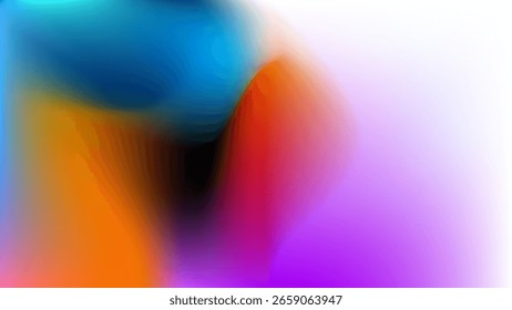 ABSTRACT BACKGROUND ELEGANT GRADIENT MESH BLUE ORANGE PINK PURPLE SMOOTH COLOR DESIGN VECTOR TEMPLATE GOOD FOR MODERN WEBSITE, WALLPAPER, COVER DESIGN 