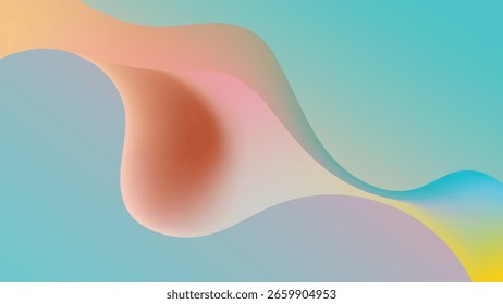 ABSTRACT BACKGROUND ELEGANT GRADIENT MESH BLUE ORANGE PINK SMOOTH LIQUID COLORFUL WITH HAND DRAWN SHAPES DESIGN VECTOR TEMPLATE GOOD FOR MODERN WEBSITE, WALLPAPER, COVER DESIGN 