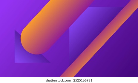 ABSTRACT BACKGROUND ELEGANT GRADIENT PURPLE ORANGE LIQUID COLORFUL DESIGN WITH GEOMETRIC SHAPES VECTOR TEMPLATE GOOD FOR MODERN WEBSITE, WALLPAPER, COVER DESIGN 