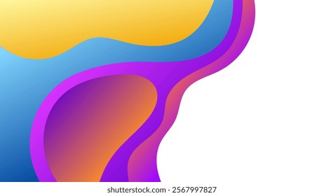 ABSTRACT BACKGROUND ELEGANT GRADIENT SMOOTH LIQUID COLORFUL DESIGN WITH HAND DRAWN SHAPES VECTOR TEMPLATE GOOD FOR MODERN WEBSITE, WALLPAPER, COVER DESIGN 