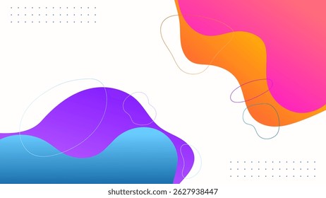 ABSTRACT BACKGROUND ELEGANT GRADIENT SMOOTH COLOR WITH HAND DRAWN ORGANIC SHAPES DESIGN VECTOR TEMPLATE GOOD FOR MODERN WEBSITE, WALLPAPER, COVER DESIGN 