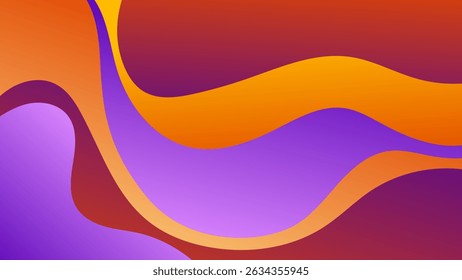 ABSTRACT BACKGROUND ELEGANT GRADIENT SMOOTH ORANGE PURPLE COLOR WITH HAND DRAWN ORGANIC SHAPES DESIGN VECTOR TEMPLATE GOOD FOR MODERN WEBSITE, WALLPAPER, COVER DESIGN 